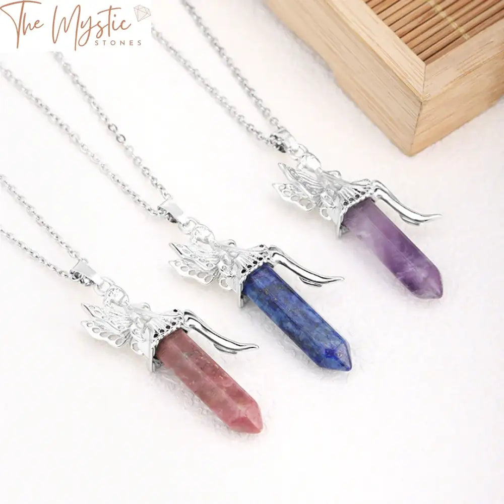 Lucky Angel Hexagonal Crystal Necklace