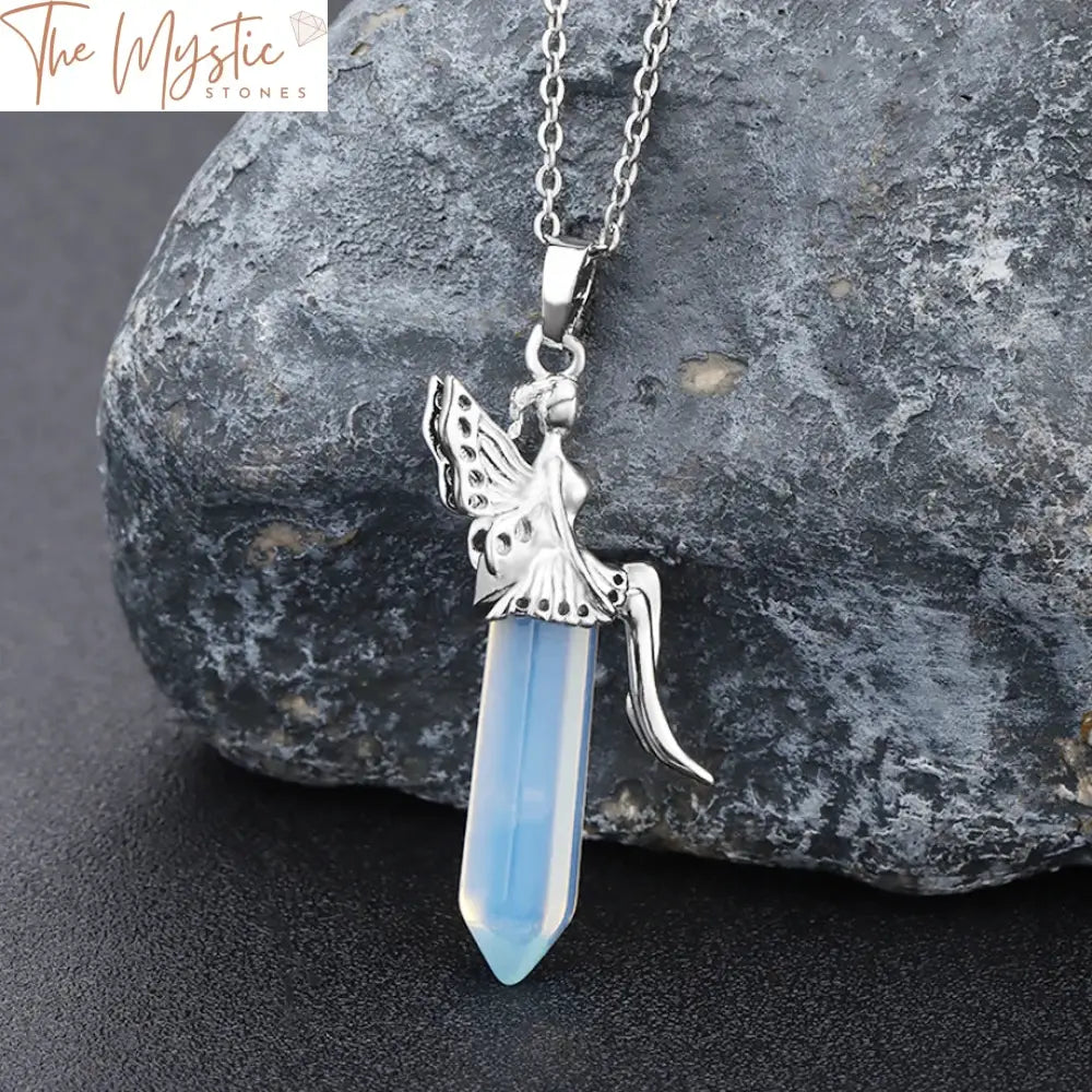 Lucky Angel Hexagonal Crystal Necklace