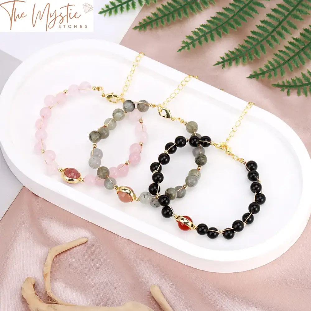 Luxury Double-Layered 7 Chakra Gold Link Bracelet