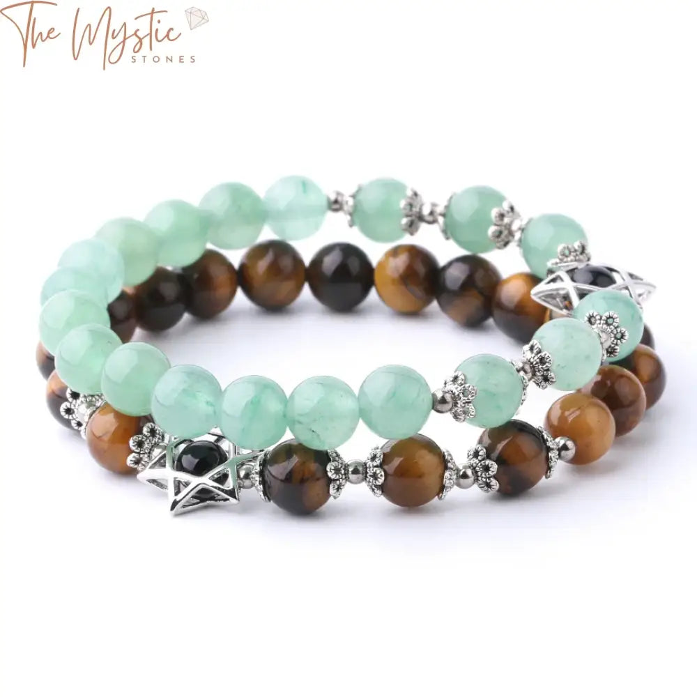 Magen Star Of David Natural Stone Bracelet