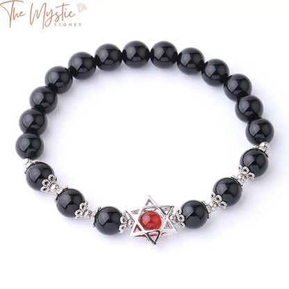 Magen Star Of David Natural Stone Bracelet