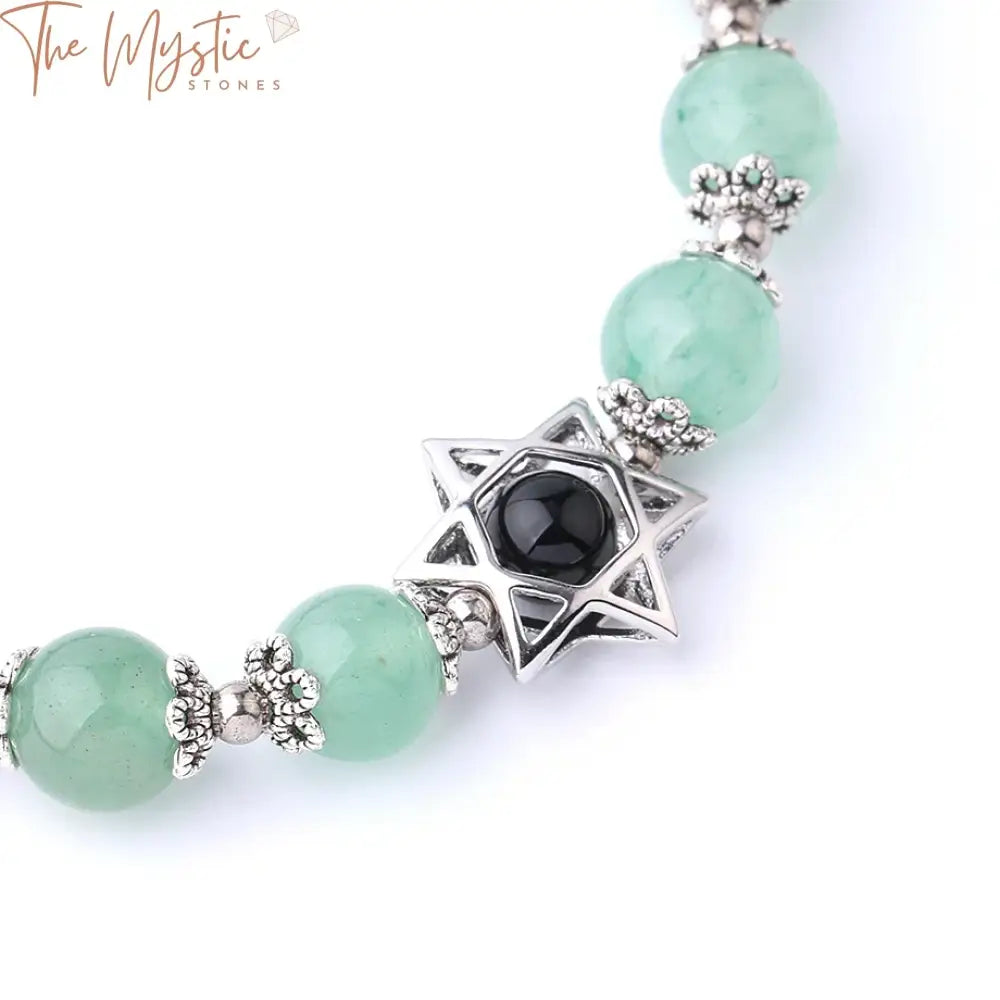 Magen Star Of David Natural Stone Bracelet