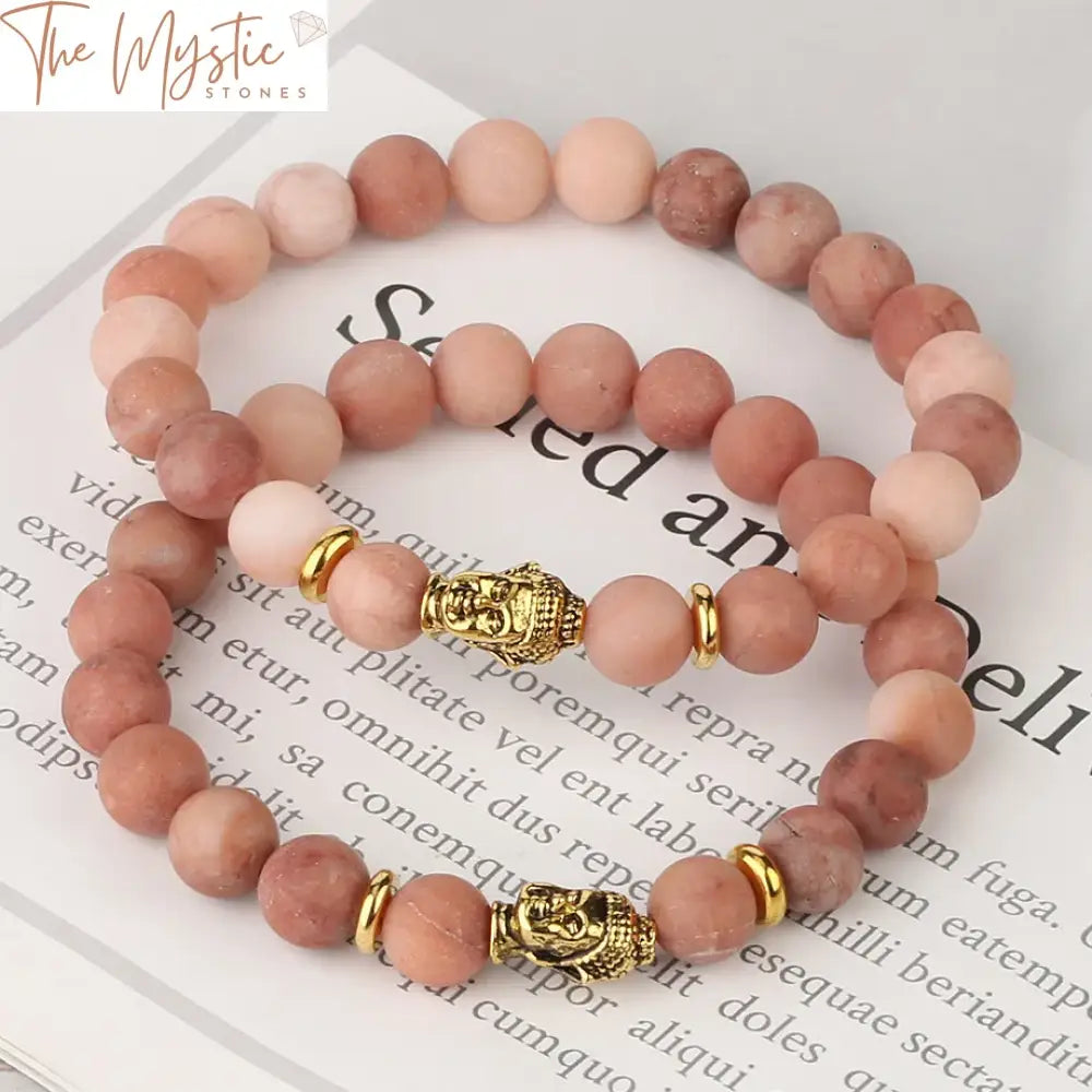 Matte Pink Aventurine Mala Bracelet