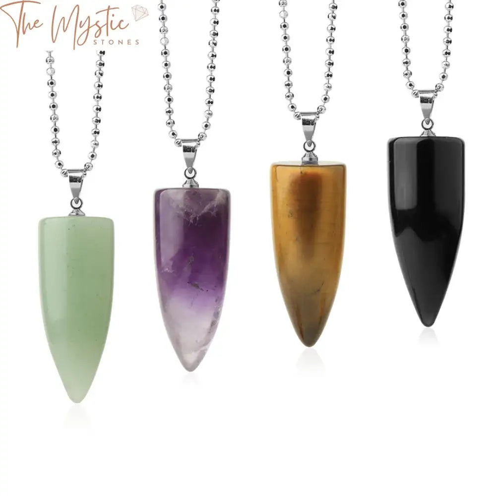 Men’s Bullet Stone Pendant Necklace