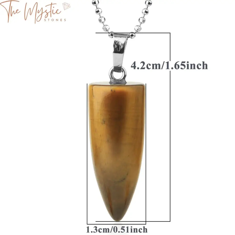 Men’s Bullet Stone Pendant Necklace