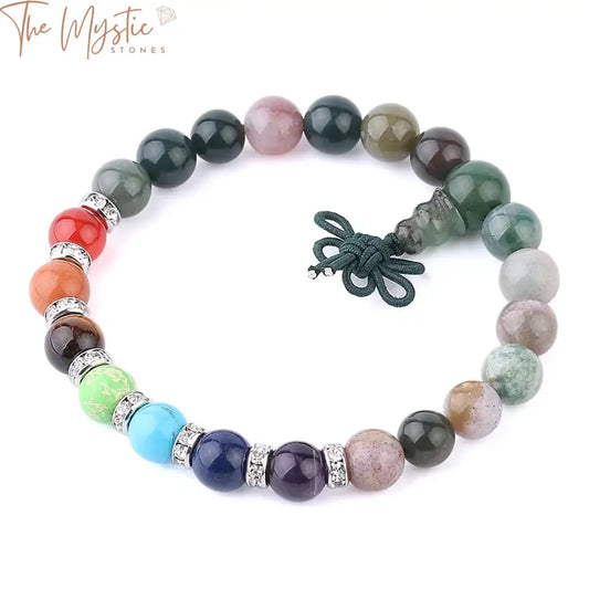 Men’s Gemstone Buddha Mala Bracelet