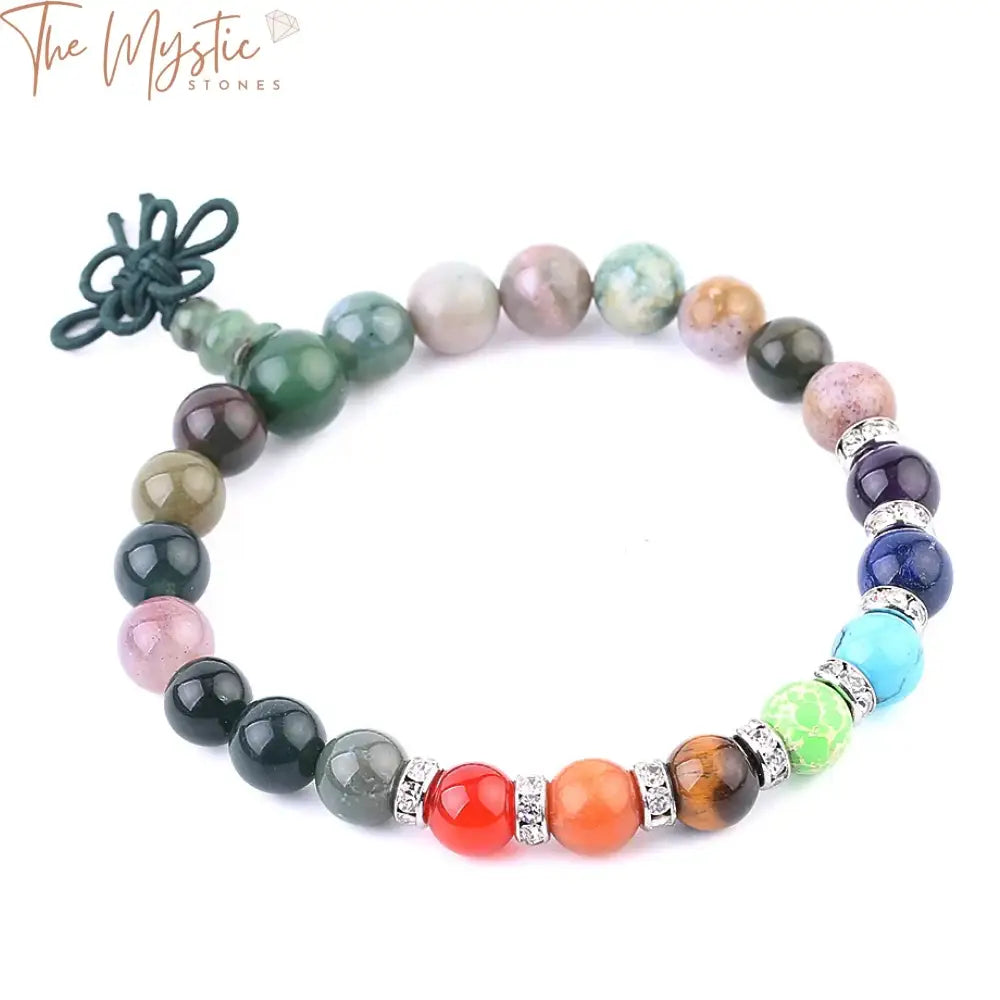 Men’s Gemstone Buddha Mala Bracelet