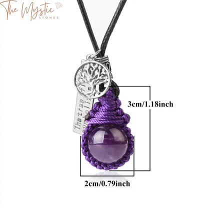 Men’s Natural Stone Tree Of Life Pendant Necklace