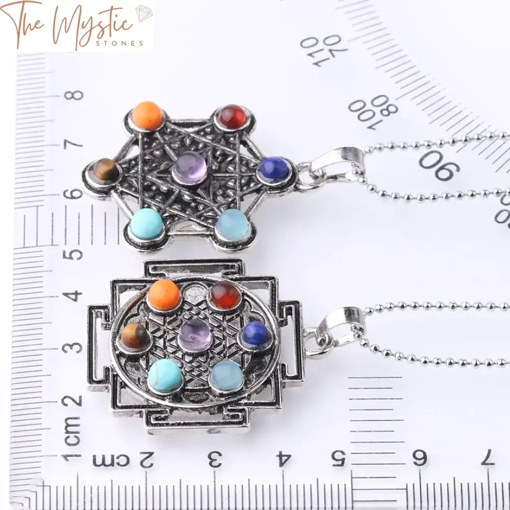 Merkaba 7 Chakra Tree Of Life Pendant Necklace