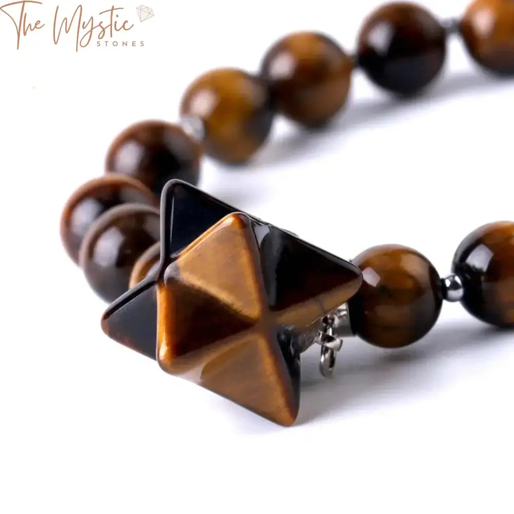 Merkaba Charm Bracelets - Tiger Eye Pink Quartz & Lapis