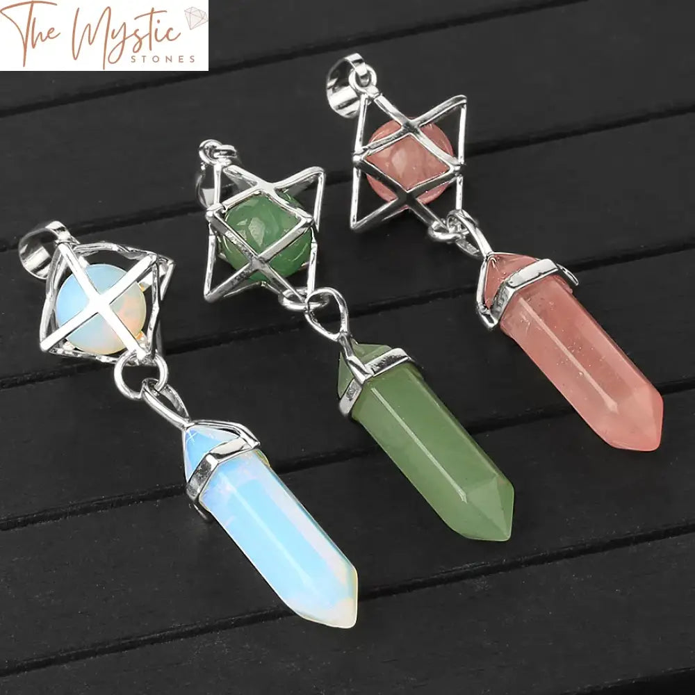 Merkaba Hexagonal Crystal Reiki Pendant