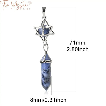 Merkaba Hexagonal Crystal Reiki Pendant