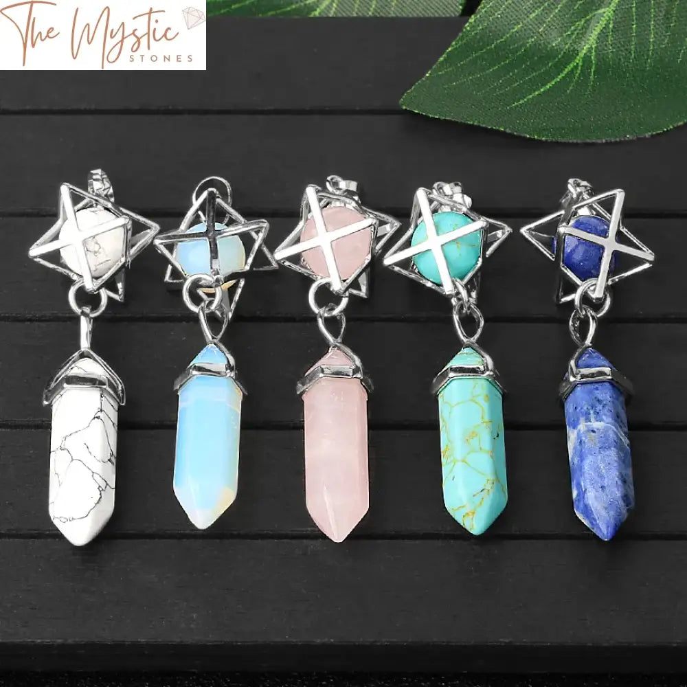 Merkaba Hexagonal Crystal Reiki Pendant