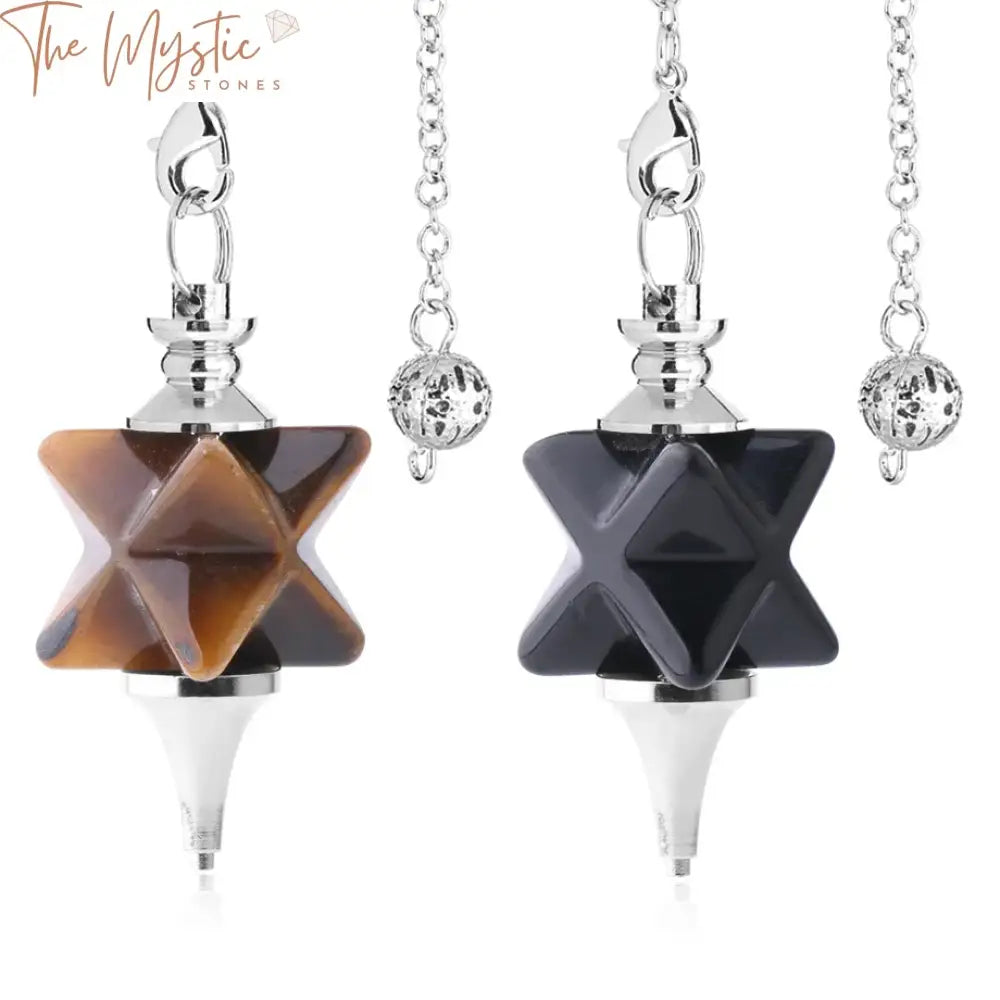 Merkaba Natural Stone Reiki Pendulum