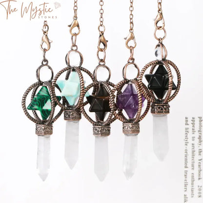 Merkaba Quartz Dowsing Pendulum