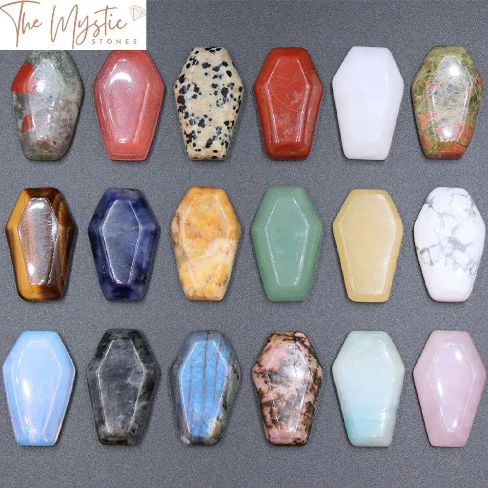 Mini Coffin Crystal Worry Stone