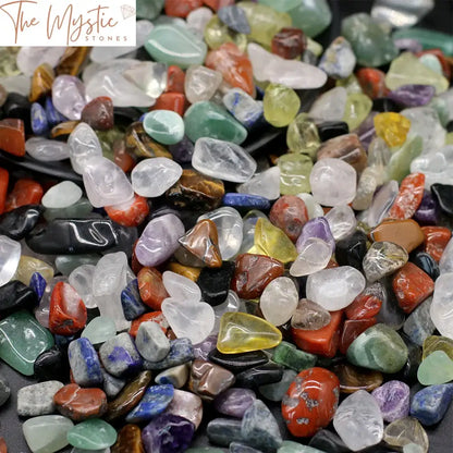 Mixed Natural Tumbled Crystal Chips Bulk Lot