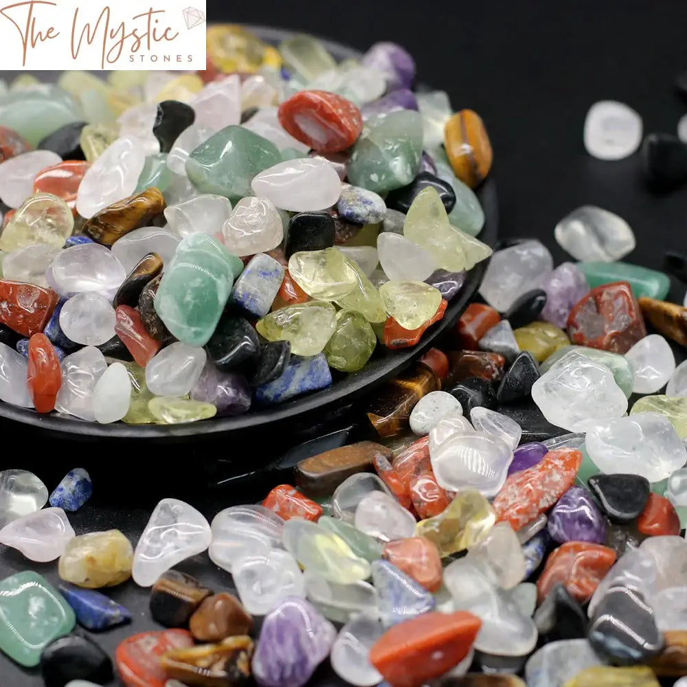 Mixed Natural Tumbled Crystal Chips Bulk Lot