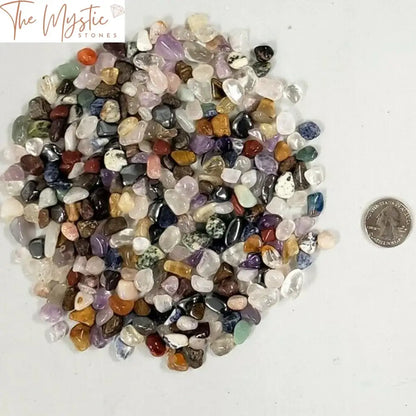 Mixed Natural Tumbled Crystal Chips Bulk Lot