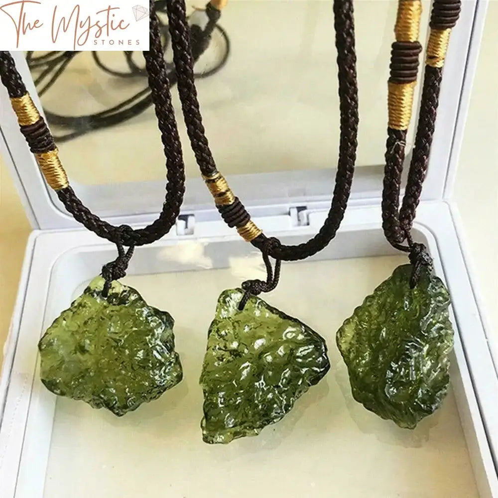 Moldavite Aerolite Glass Crystal Pendant