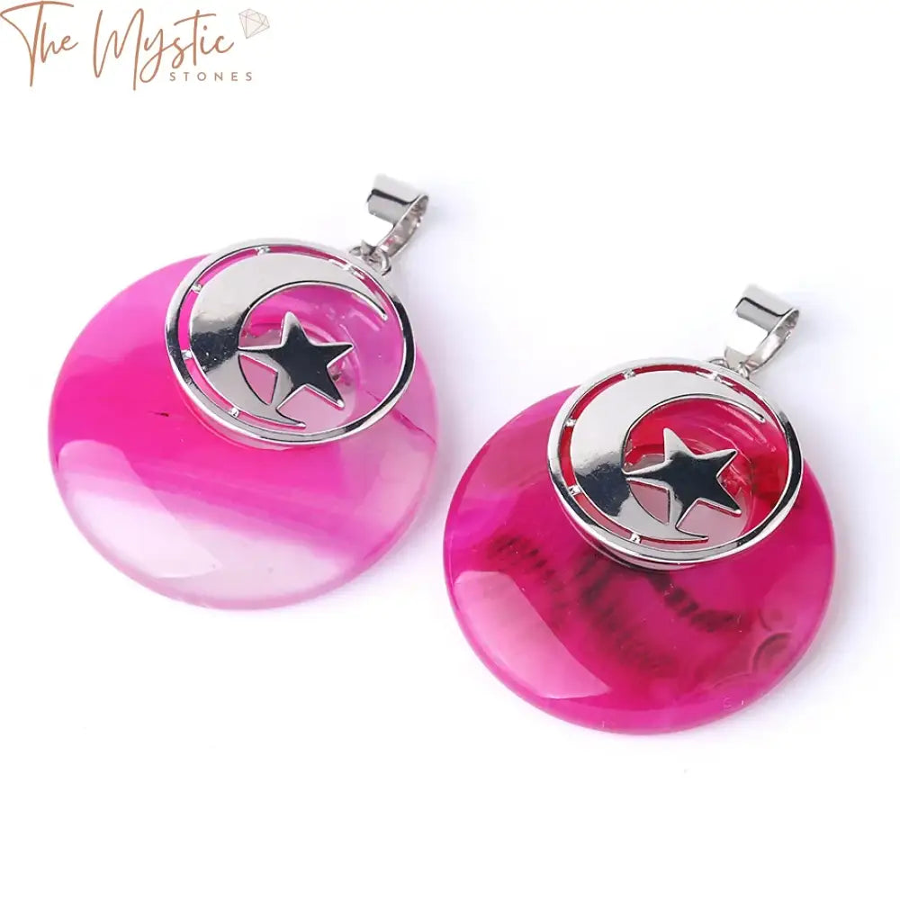 Moon Star Gemstone Pendants