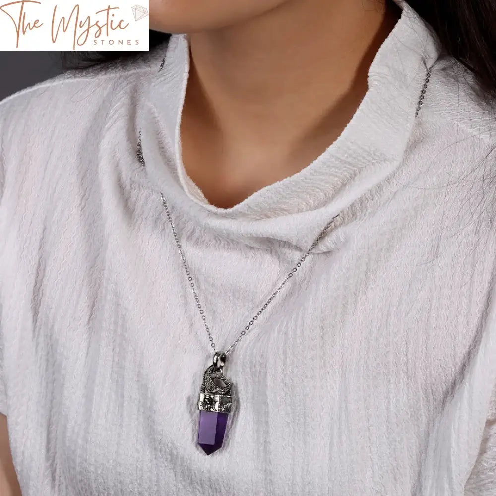 Moonlit Reiki Sword Pendant Necklace