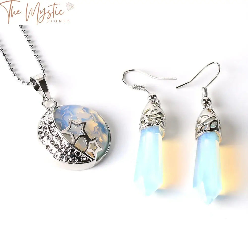 Moonlit Stars Beach Crystal Jewelry Set