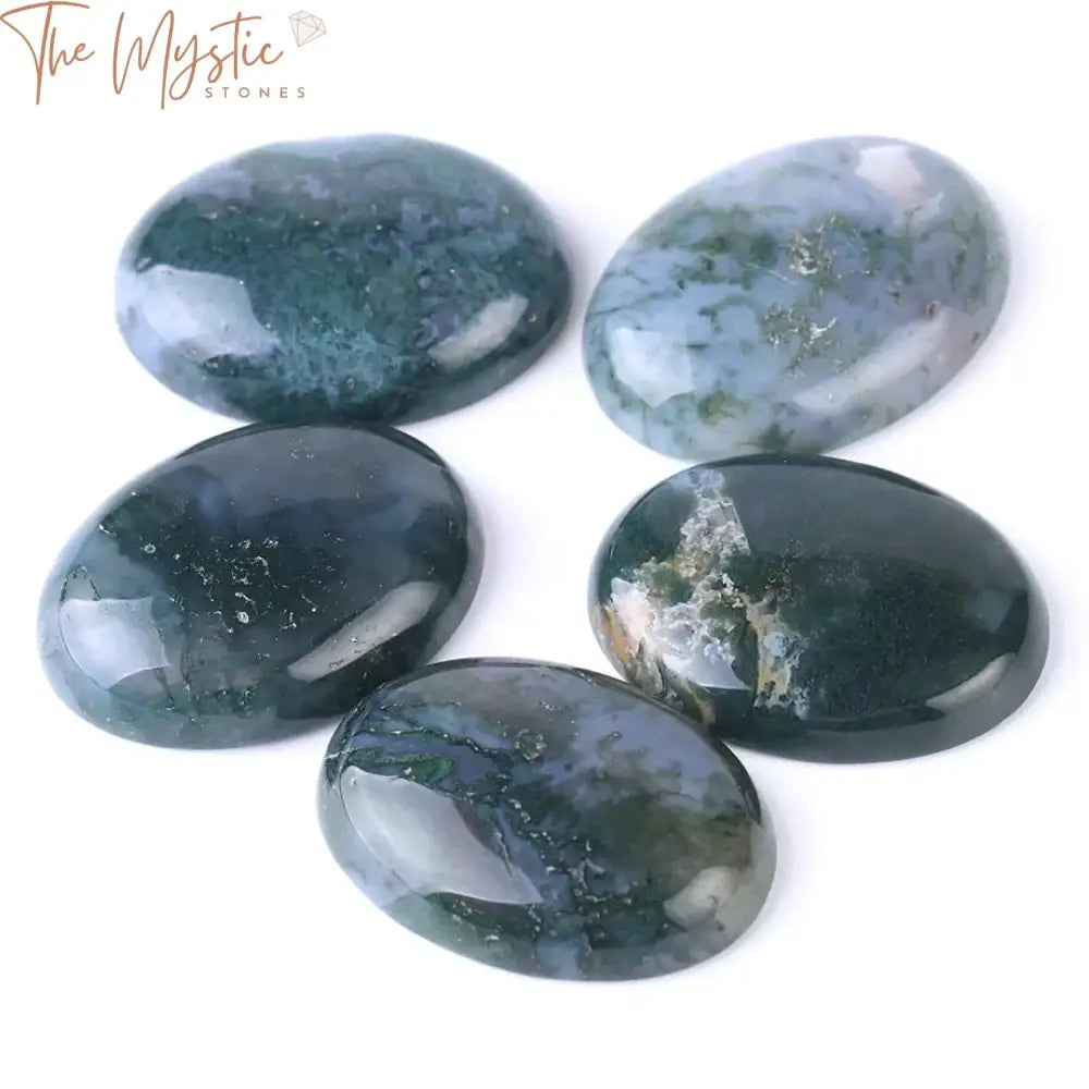 Moss Grass Agate Cabochon