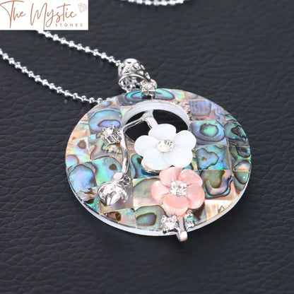 Mother Of Pearl Floral Hollow Pendant Bead