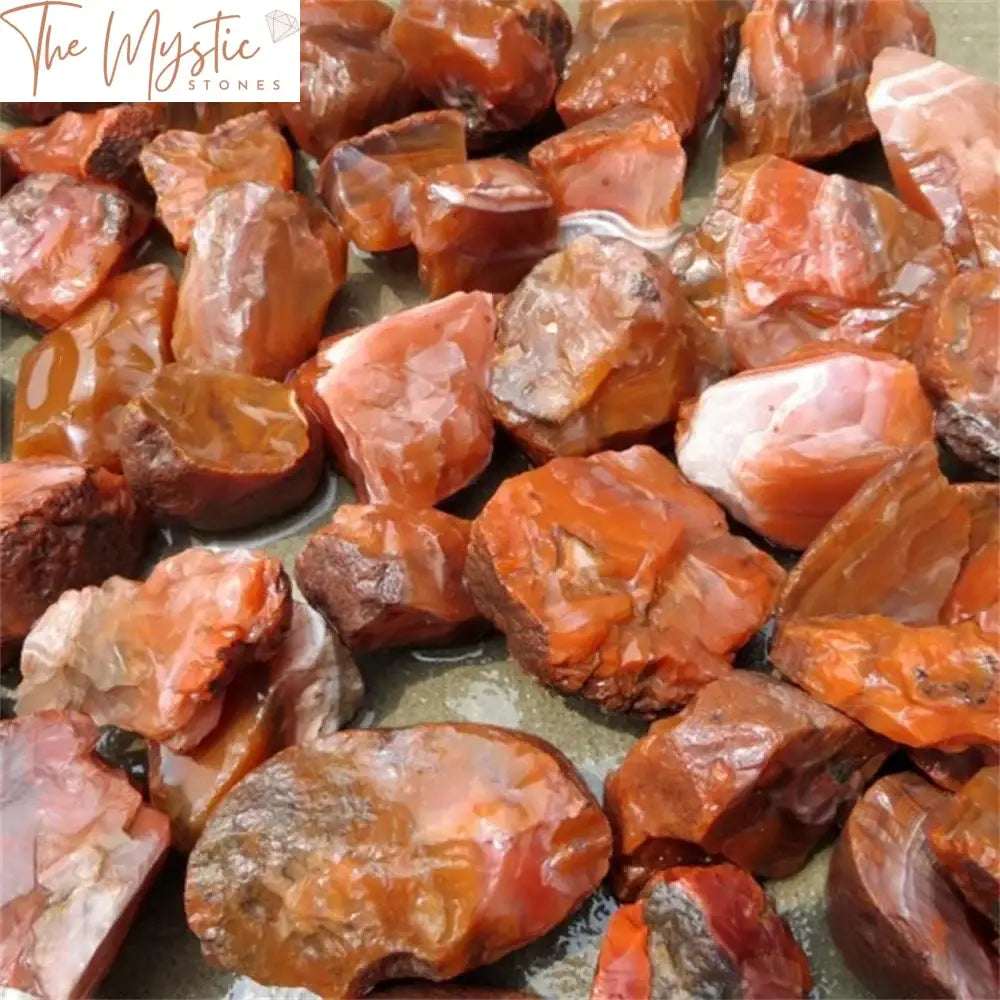 Mozambique Carnelian Raw Crystal Bulk - 100G