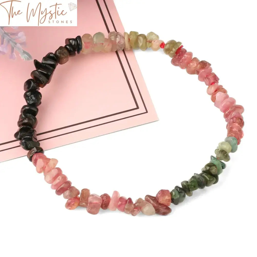 Multicolor Tourmaline Chip Bead Bracelet