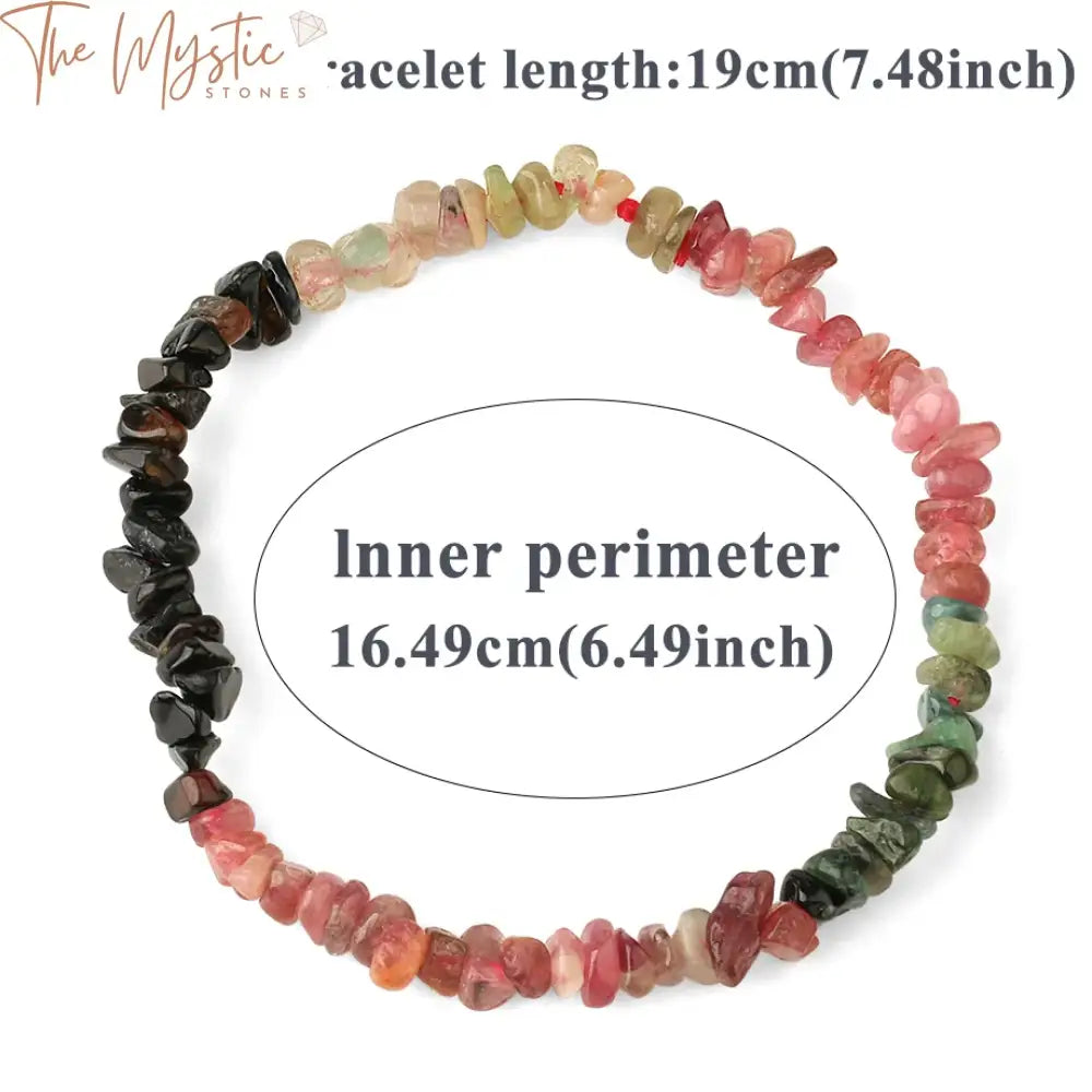 Multicolor Tourmaline Chip Bead Bracelet