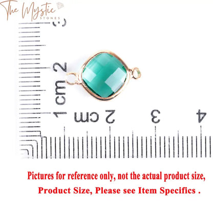 Murano Glass Faceted Double-Hole Bead Connectors