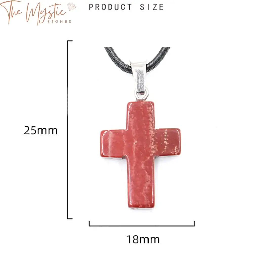 Natural Agate Cross Pendant