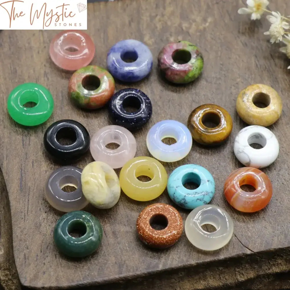 Natural Agate European Charm Beads Set - 20Pcs