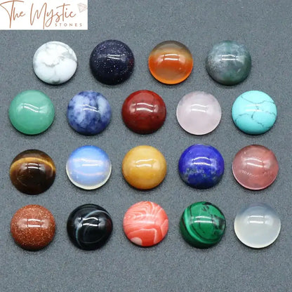 Natural Agate Half Round Cabochons 10Mm - 10Pcs