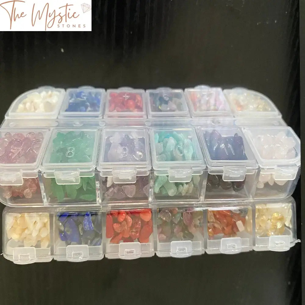 Natural Crystal Agate Quartz Gravel Box