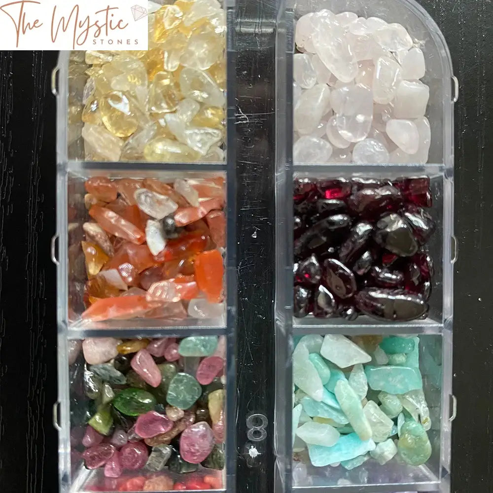 Natural Crystal Agate Quartz Gravel Box