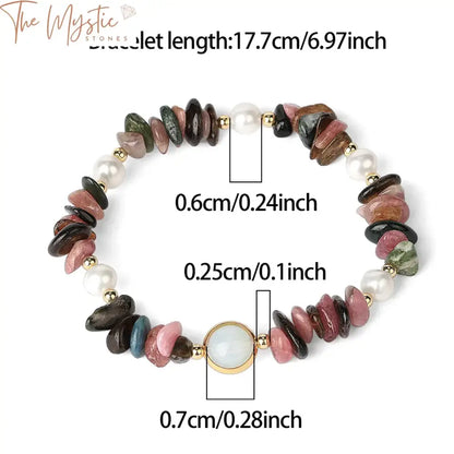 Natural Crystal Chip Bead Bracelet