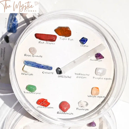 Natural Crystal Clock-Shaped Stones Set - 15 Pieces