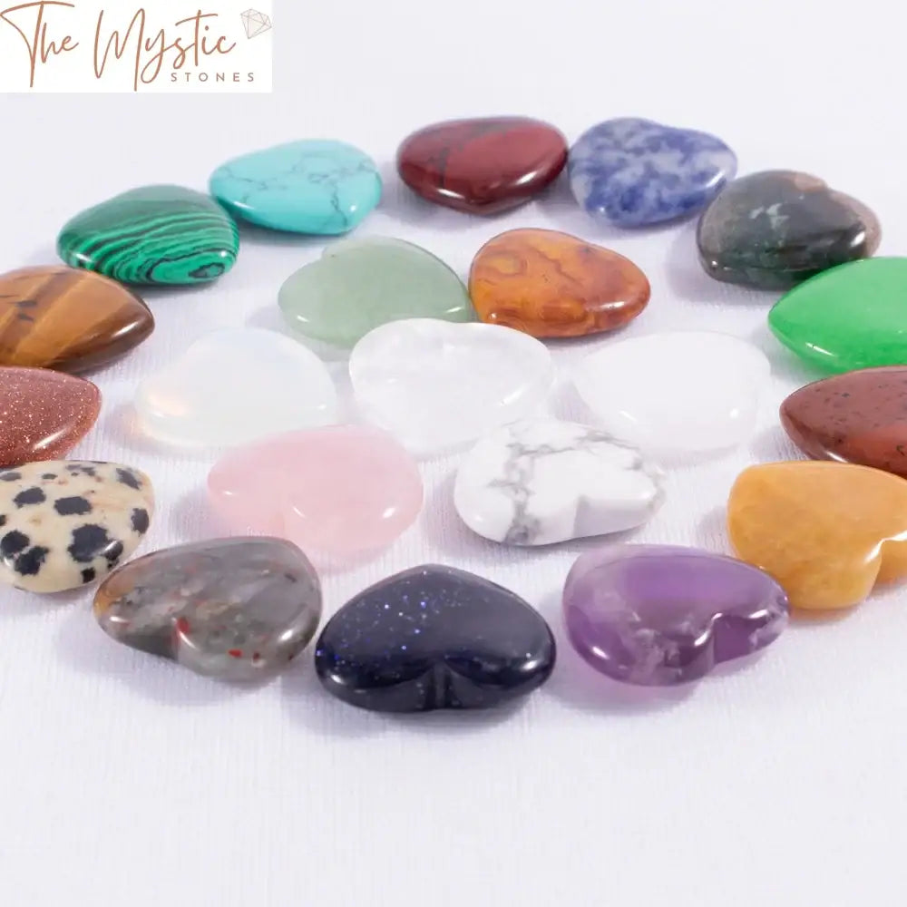 Natural Crystal Quartz Heart Chakra Stones - 10Pc Set