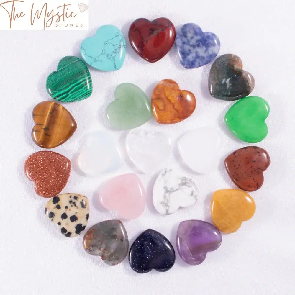 Natural Crystal Quartz Heart Chakra Stones - 10Pc Set