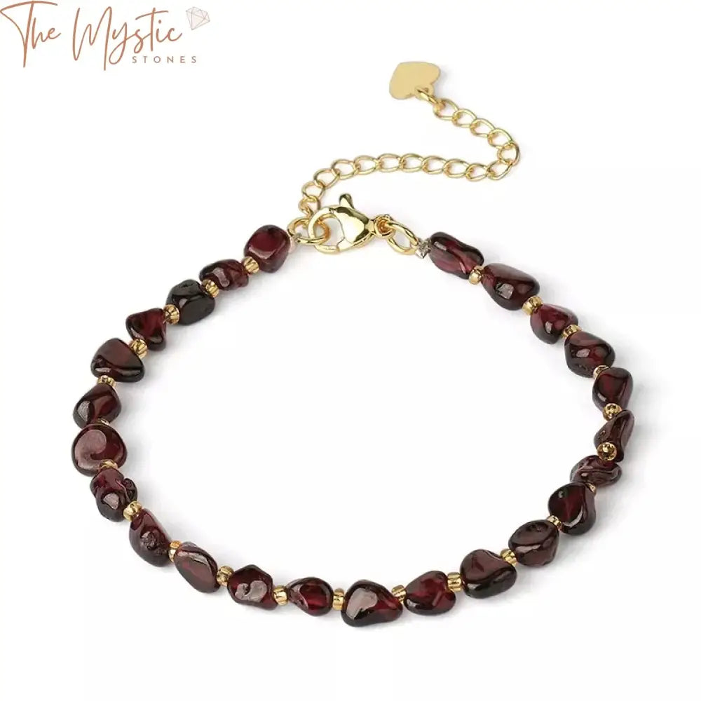 A bracelet composed of an assortment of natural, irregularly shaped gemstone chips.