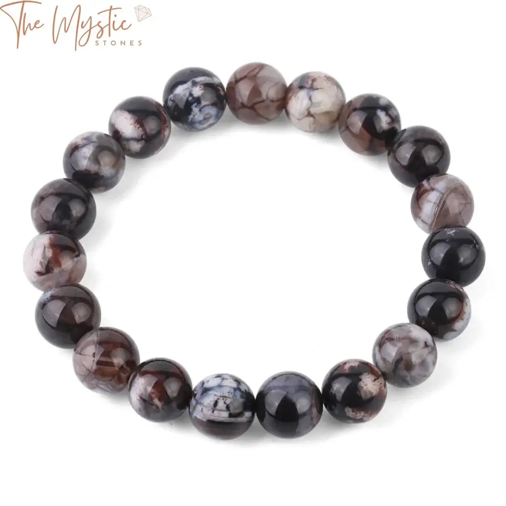 Natural Gemstone Onyx Agate Chakra Bracelet