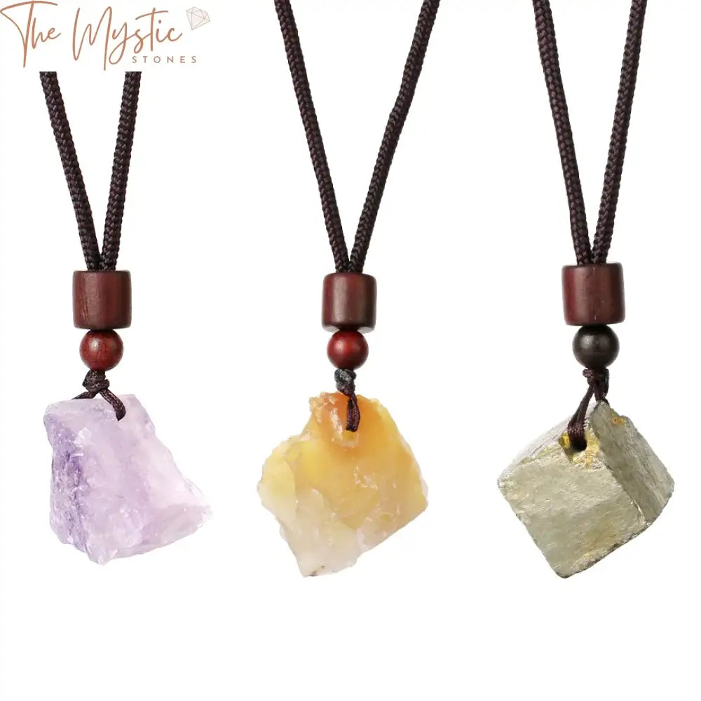 Natural Gemstone Pendant Necklace