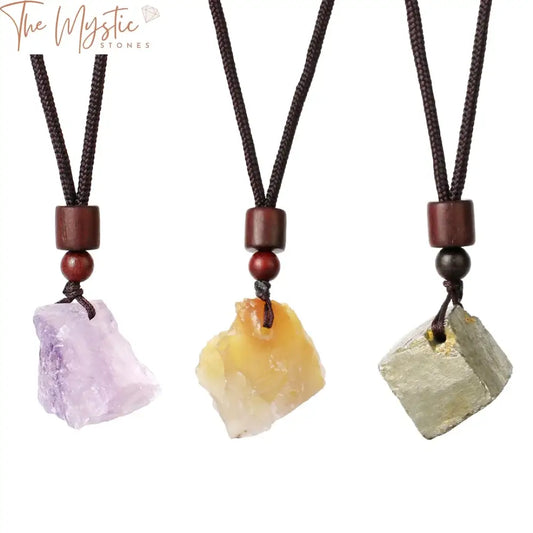 Natural Gemstone Pendant Necklace