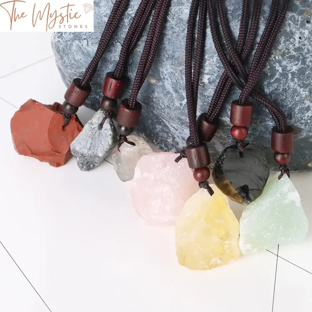 Natural Gemstone Pendant Necklace