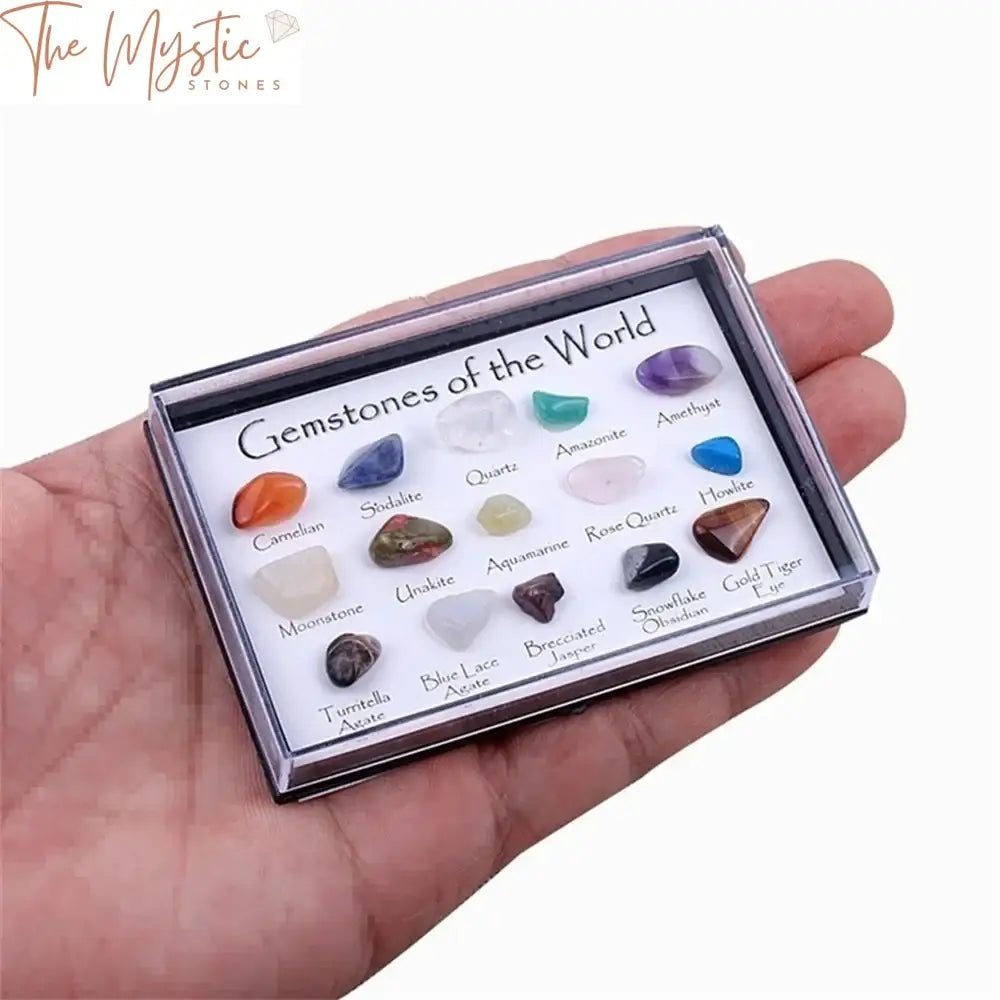 Natural Mineral Crystal Quartz Collection - 15 Pc Box