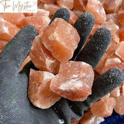 Natural Orange Salt Stone Bulk - Rough Mineral Specimen For Reiki And Essential Oil Diffusion