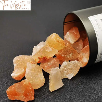 Natural Orange Salt Stone Bulk - Rough Mineral Specimen For Reiki And Essential Oil Diffusion